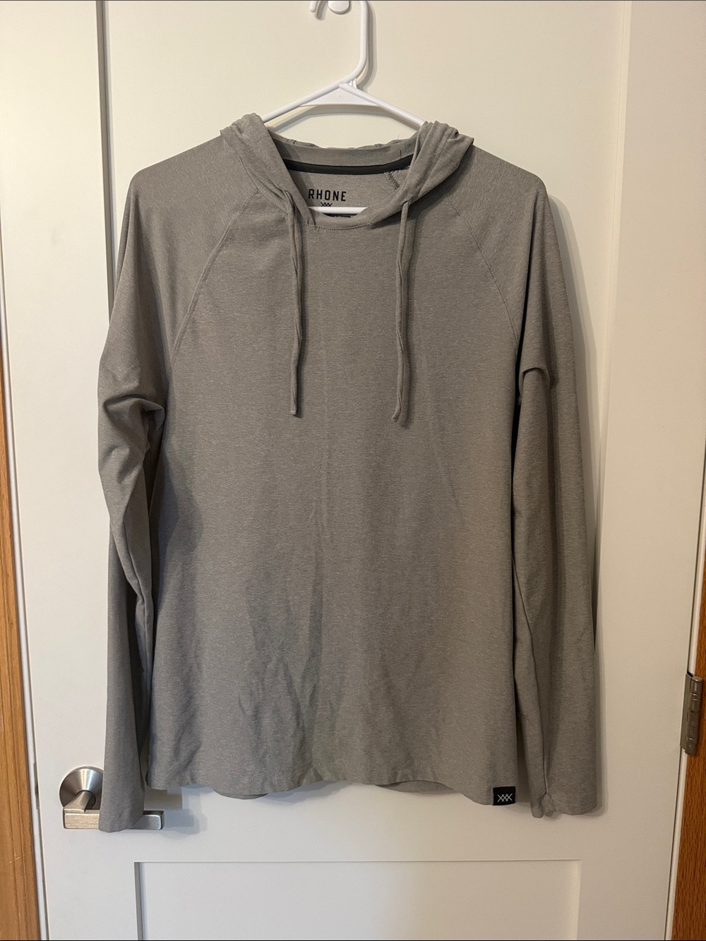 RHONE Men's Hooded Long-Sleeve Shirt in Gray-Small- like new